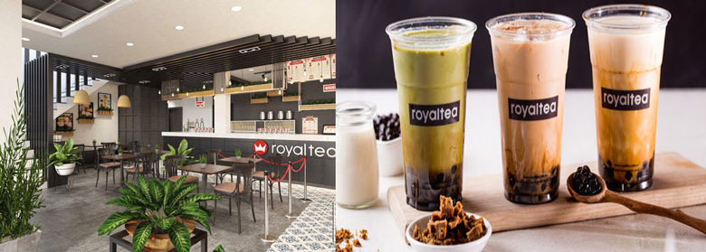 Các thương hiệu trà sữa nổi tiếng - Trà sữa Royaltea cực thơm ngon